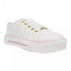 Tênis Infantil Molekinha Casual Microperfuros Menina - Branco