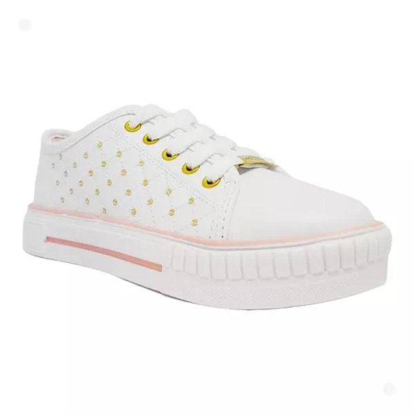 Tênis Infantil Molekinha Casual Microperfuros Menina - Branco