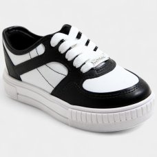 Tênis Infantil Molekinha Casual Menina - Preto e Branco
