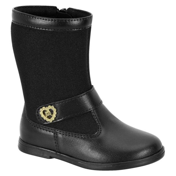 Bota Infantil Molekinha Montaria Lycra - Preto