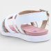 Sandália Molekinha Strass Tiras Baby - Branco