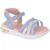 Sandália Infantil Molekinha Led Menina - Rosa e Azul