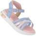 Sandália Infantil Molekinha Led Menina - Rosa e Azul