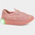 Tênis Molekinha Infantil Glitter Led Menina - Rosa