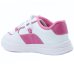 Tênis Infantil Molekinha Recortes Menina - Branco e Rosa