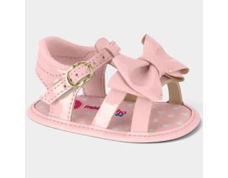 Sandália Infantil Molekinha Laço Verniz - Rosa