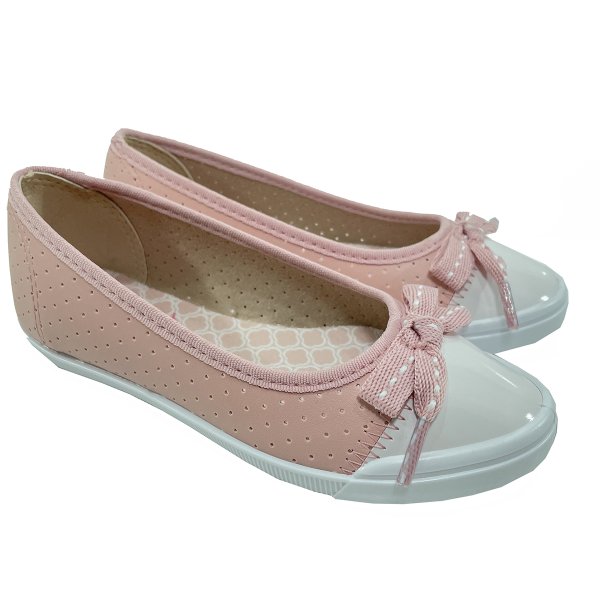 Sapatilha Infantil Molekinha Slipper Laço Microperfuros - Rosa