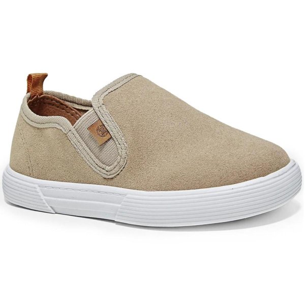 Slip On Infantil Molekinho Camurça Casual - Bege