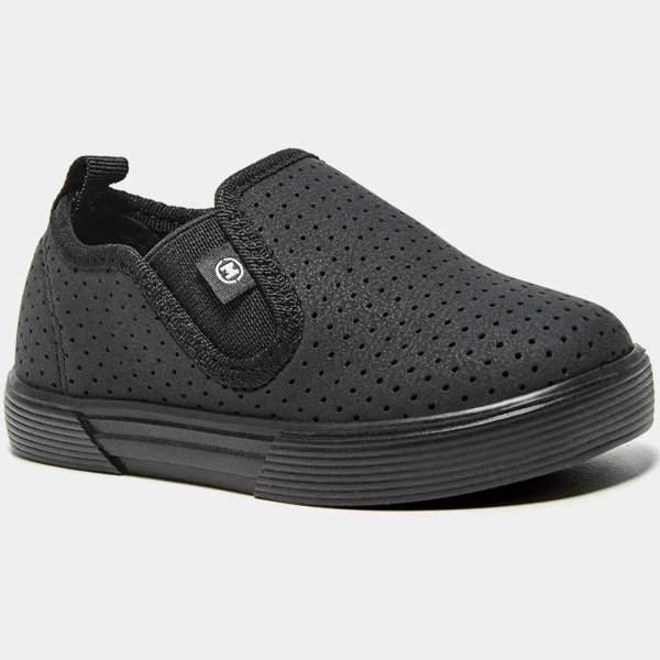 Slip On Infantil Molekinho Perfuros Menino - Preto