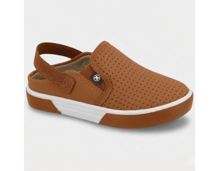 Slip On Infantil Molekinho Microperfuros Casual - Caramelo