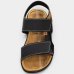 Sandália Molekinho Camurça Velcro Menino - Preto e Caramelo
