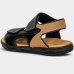 Sandália Molekinho Camurça Velcro Menino - Preto e Caramelo