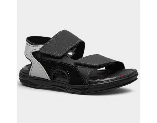 Sandália Molekinho Camurça Velcro Menino - Preto