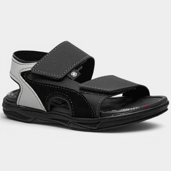 Sandália Molekinho Camurça Velcro Menino - Preto