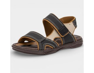 Sandália Molekinho Neo Napa Menino - Preto e Bege