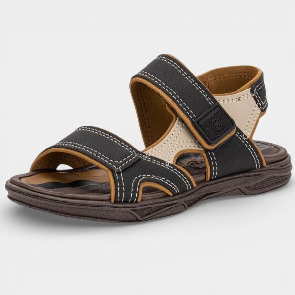 Sandália Molekinho Neo Napa Menino - Preto e Bege