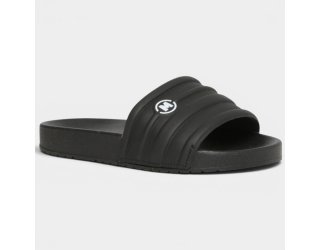 Chinelo Slide Molekinho Infantil Logo - Preto