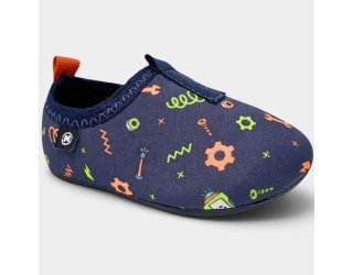 Tênis Meia Infantil Molekinho Lycra Robô Menino - Marinho e Laranja Tênis Meia Infantil Molekinho Lycra Robô Menino - Marinho e Laranja