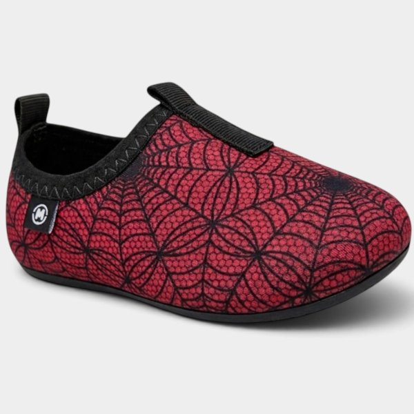 Tênis Meia Infantil Molekinho Lycra Teia Menino - Vermelho e Preto