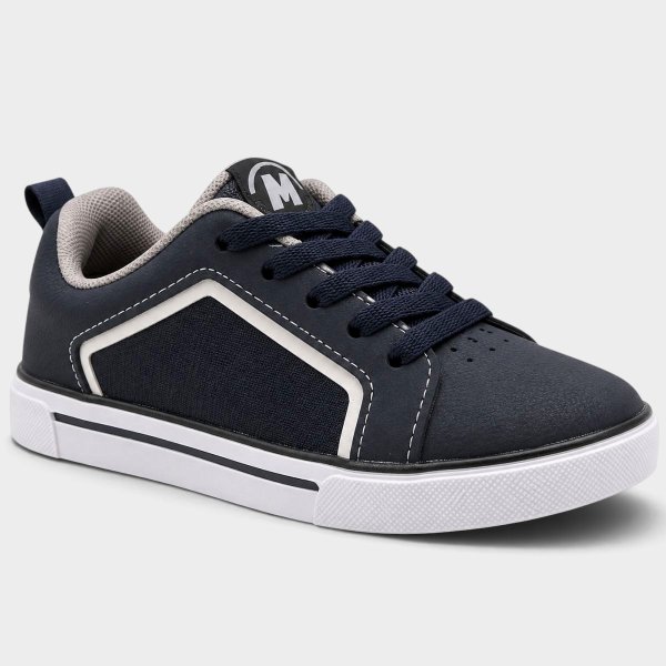 Tênis Infantil Molekinho Cano Baixo Casual Menino - Marinho e Branco