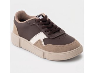 Tênis Infantil Molekinho Casual Menino - Marrom e Cinza