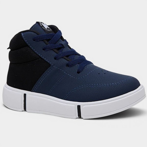 Tênis Infantil Molekinho Casual Cano Médio Menino - Azul Marinho