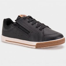 Tênis Infantil Molekinho Zíper Lateral Menino - Preto