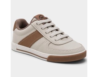 Tênis Infantil Molekinho Casual Menino - Off White e Marrom Tênis Infantil Molekinho Casual Menino - Off White e Marrom