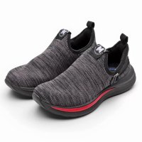 Slip On Infantil Molekinho Esportivo Tecido - Preto e Grafite