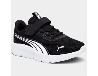 Tênis Puma Infantil FlexFocus Modern Velcro Unissex - Preto e Branco