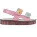 Sandália Infantil Zaxynina Fofinha - Rosa e Verde