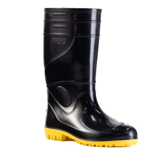 Bota PVC Cano Extra Longo Innpro Work Sa CA 36026 - Preto e Amarelo