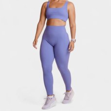 Calça Legging Lupo Sem Costura Canelada Feminina - Lilás