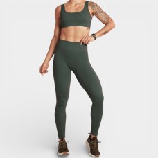 Calça Legging Lupo Sem Costura Canelada Feminina - Verde Escuro