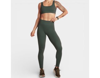 Calça Legging Lupo Sem Costura Canelada Feminina - Verde Escuro Calça Legging Lupo Sem Costura Canelada Feminina - Verde Escuro