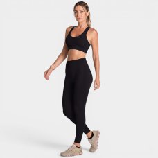 Calça Legging Lupo LSport Seamless Ondas Feminina - Preto