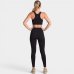 Calça Legging Lupo LSport Seamless Ondas Feminina - Preto