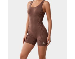 Macaquinho Legging Lupo LSport Max Feminina - Marrom