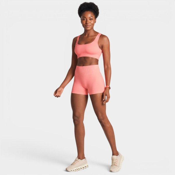 Short Legging Lupo Canelado Seamless - Coral