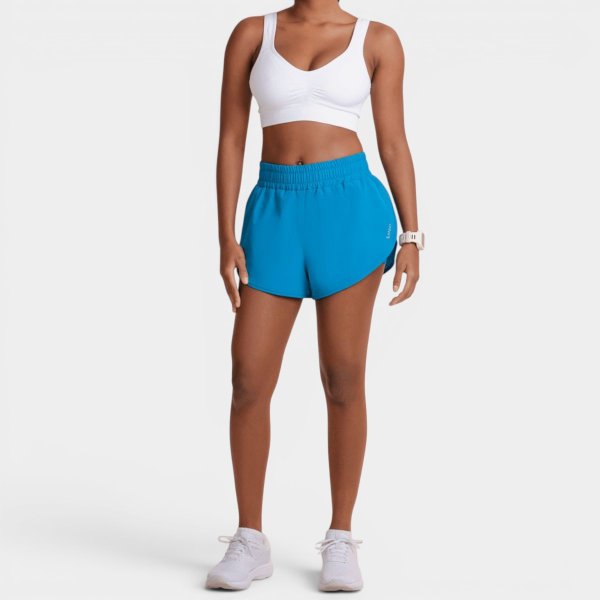 Short Lupo LSport AF Duplo Running Feminino - Azul Claro