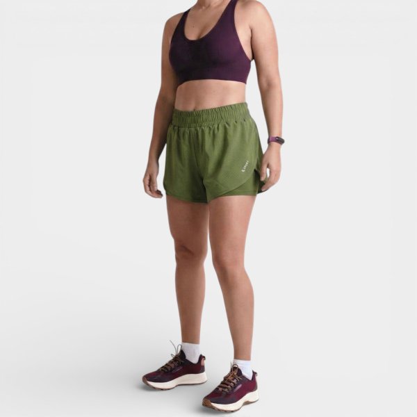 Short Lupo LSport AF Duplo Running Feminino - Verde