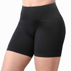 Short Legging Lupo Canelado Seamless - Preto