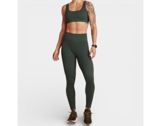 Top Lupo Seamless Basic Canelado Feminino - Verde Escuro Top Lupo Seamless Basic Canelado Feminino - Verde Escuro
