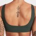 Top Lupo Seamless Basic Canelado Feminino - Verde Escuro