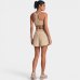 Top Lupo LSport Seamless Dupla Face Core Feminino - Bege e Marrom 