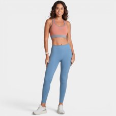 Top Lupo LSport Seamless Dupla Face Core Feminino - Laranja e Azul