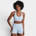 Top Lupo LSport Seamless Ondas Feminino - Azul Claro