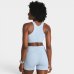 Top Lupo LSport Seamless Ondas Feminino - Azul Claro