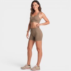 Top Lupo LSport Seamless Ondas Feminino - Marrom