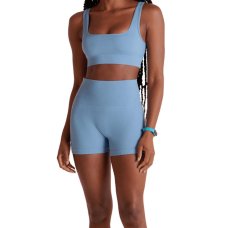 Top Lupo Seamless Basic Canelado Feminino - Azul